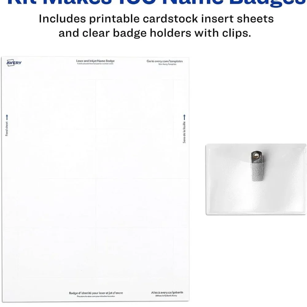 Avery Badge Holder Kit